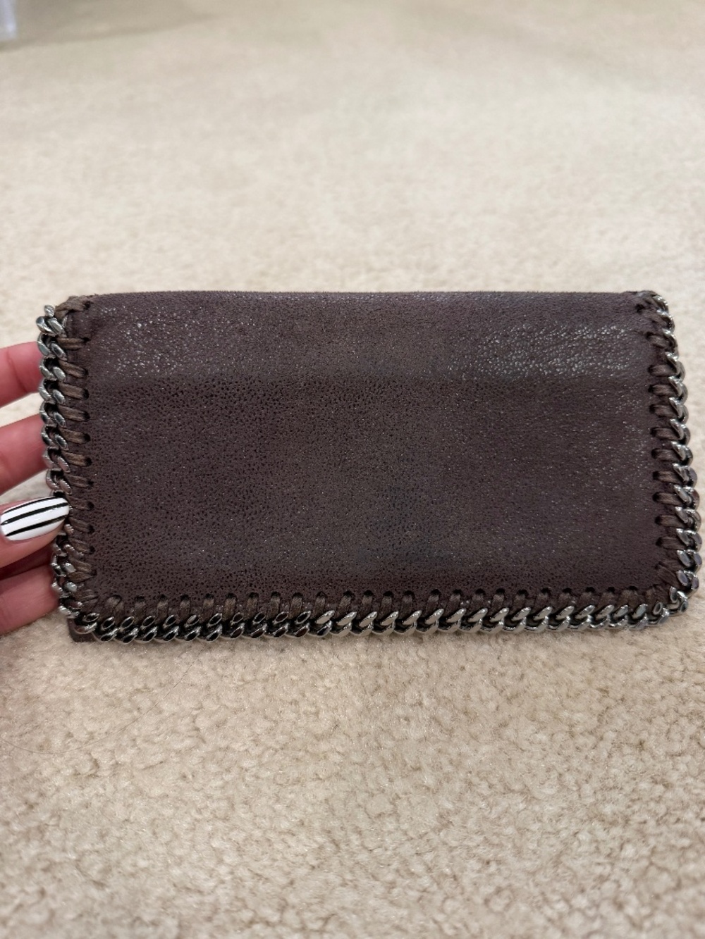 Stella McCartney Falabella Wallet in Dark Brown